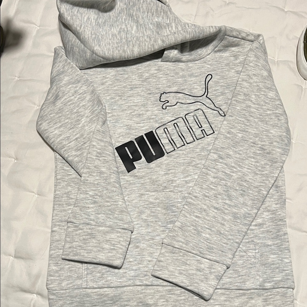 Puma Light Gray Pullover Hoodie